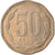 Moneda, Chile, 50 Pesos, 2006, Santiago, MBC, Aluminio - bronce, KM:219.2