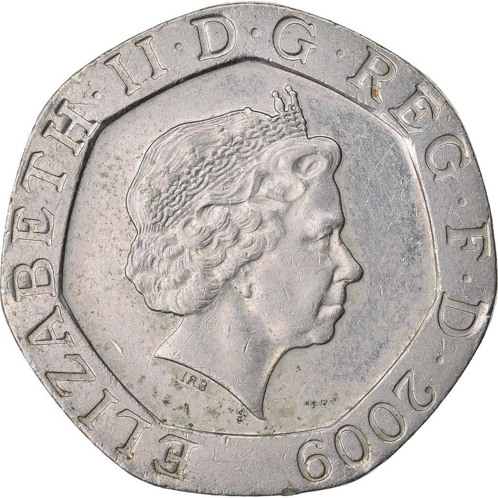 Münze, Großbritannien, Elizabeth II, 20 Pence, 2009, S+, Copper-nickel