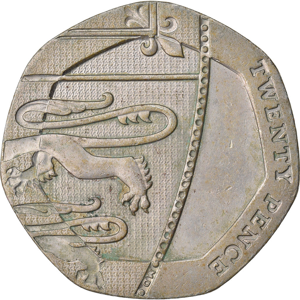 Münze, Großbritannien, Elizabeth II, 20 Pence, 2009, S+, Copper-nickel