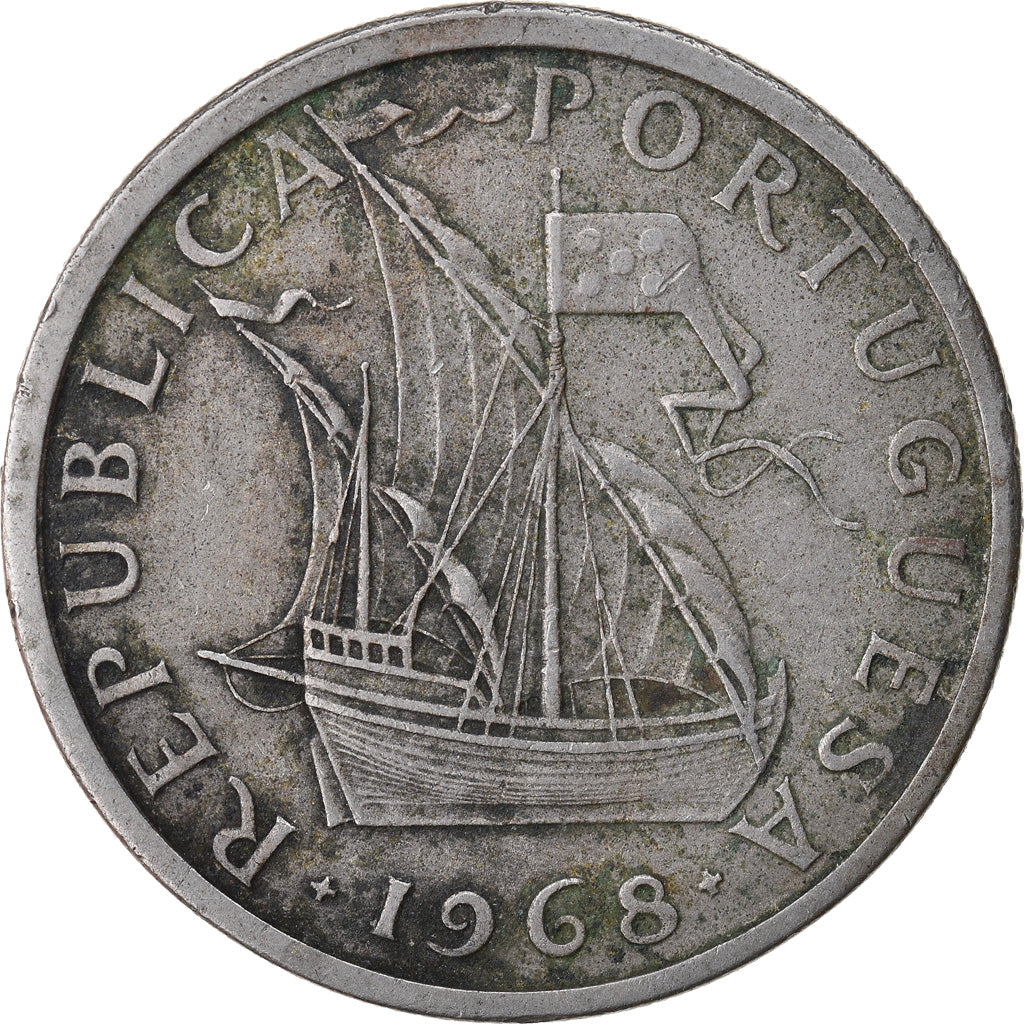 Münze, Portugal, 5 Escudos, 1968, S, Copper-nickel, KM:591