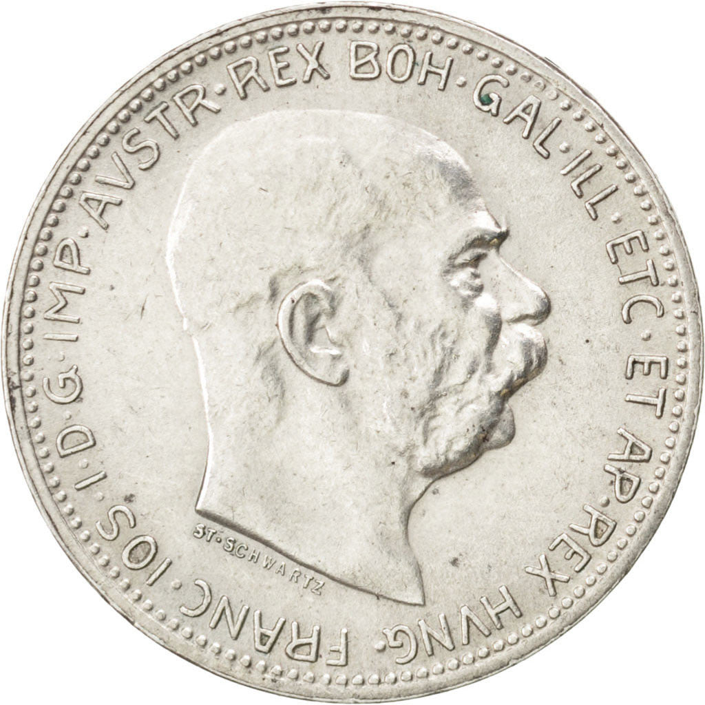 AUSTRIA, Corona, 1916, KM #2820, AU(50-53), Silver, 4.96