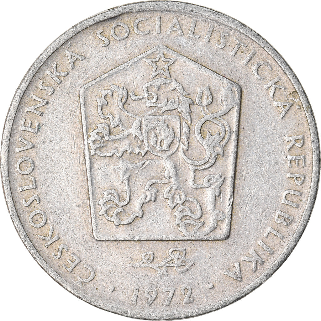 Moneta, Czechosłowacja, 2 Koruny, 1972, Santiago, EF(40-45), Miedź-Nikiel