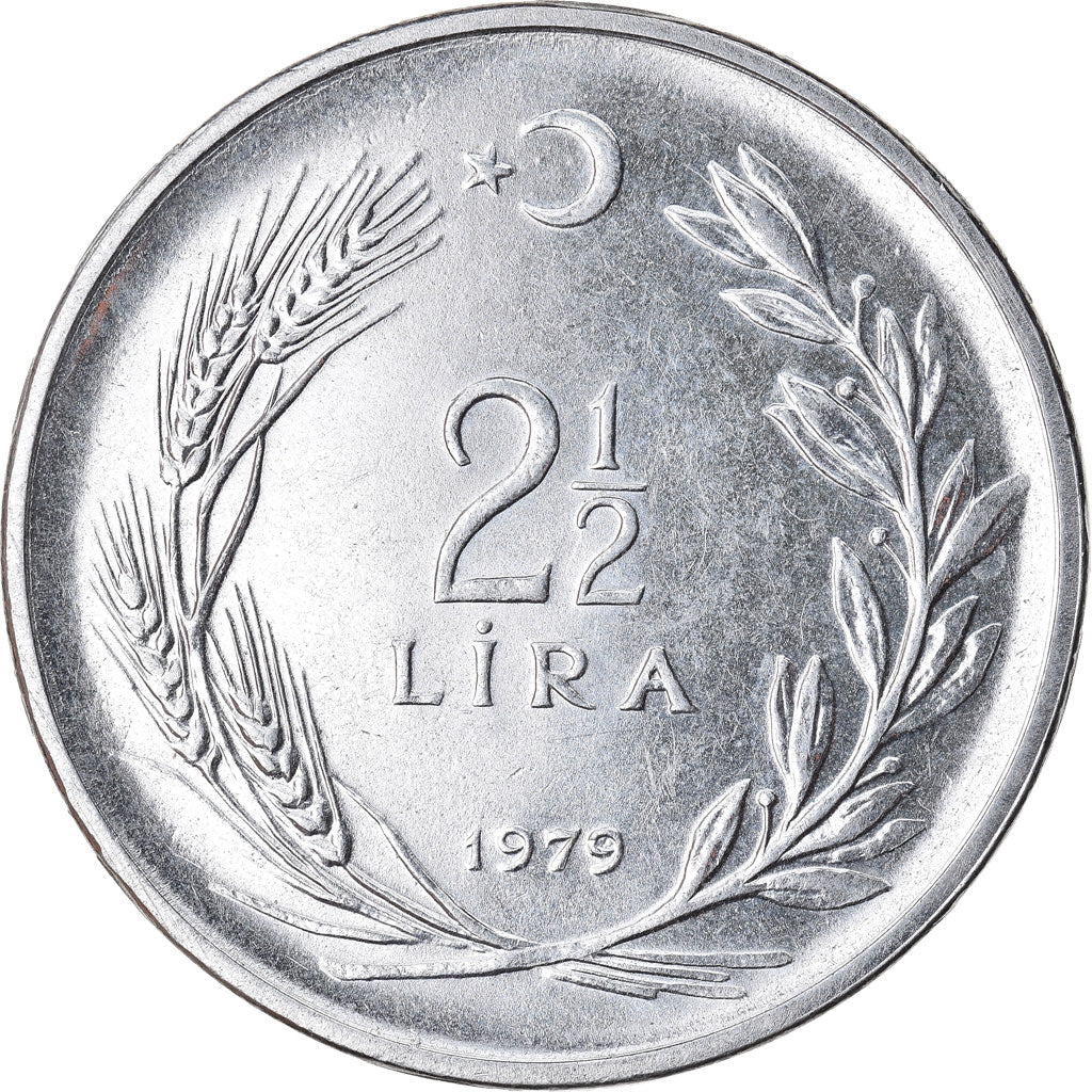 Monnaie, Turquie, 2-1/2 Lira, 1979, TTB, Stainless Steel, KM:893.2