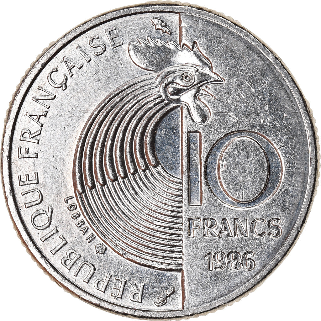 Coin, France, Schumann, 10 Francs, 1986, Paris, EF(40-45), Nickel, KM:958