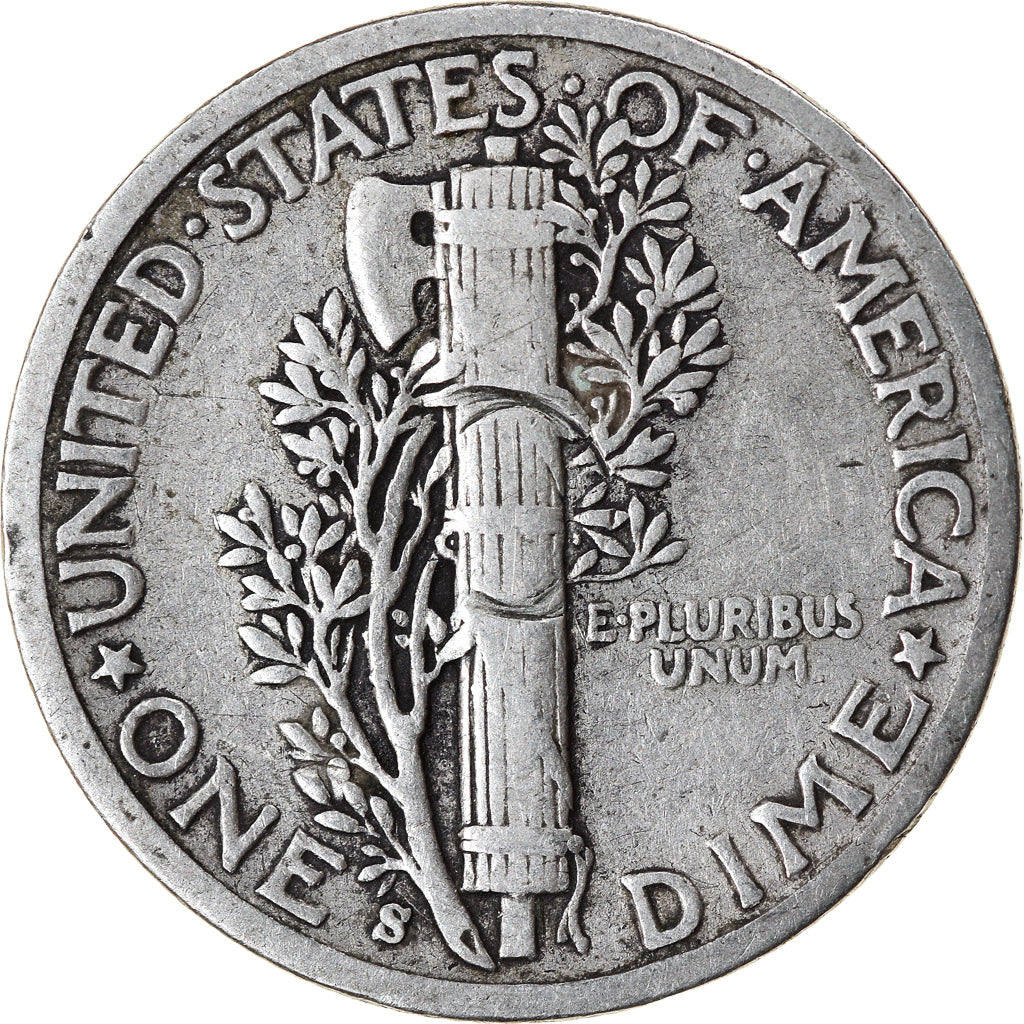 Moneta, Stati Uniti, Mercury Dime, Dime, 1942, U.S. Mint, San Francisco, BB