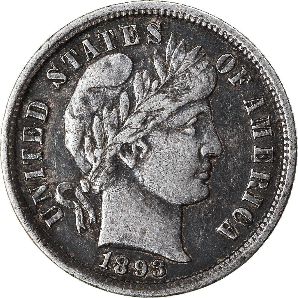 Münze, Vereinigte Staaten, Barber Dime, Dime, 1893, U.S. Mint, Philadelphia