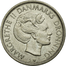 Coin, Denmark, Margrethe II, Krone, 1977, AU(50-53), Copper-nickel, KM:862.1
