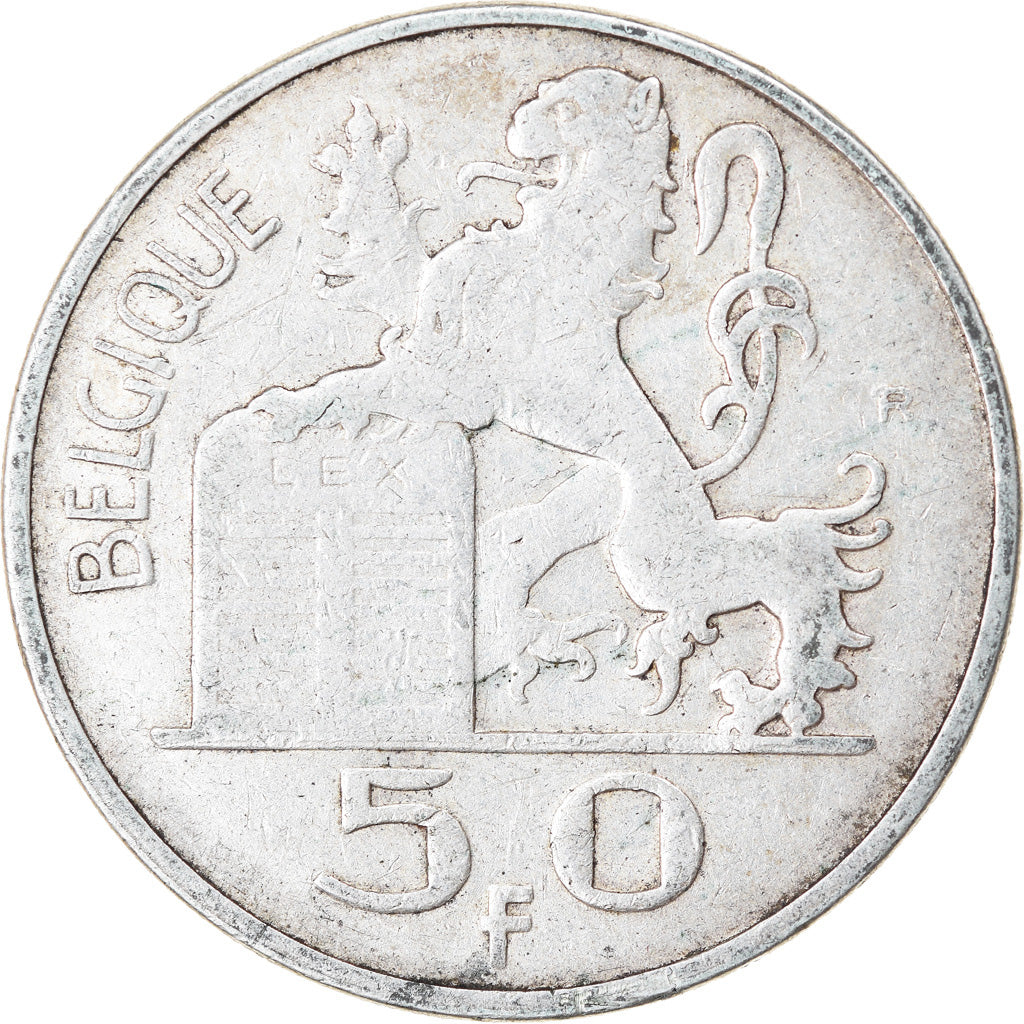 Monnaie, Belgique, 50 Francs, 50 Frank, 1949, TTB, Argent, KM:136.1