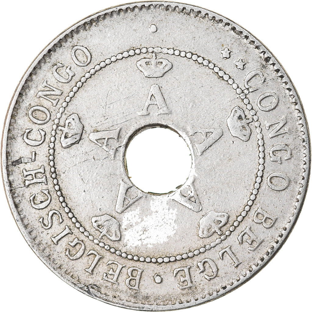 Coin, Belgian Congo, 10 Centimes, 1911, Heaton, EF(40-45), Copper-nickel, KM:18