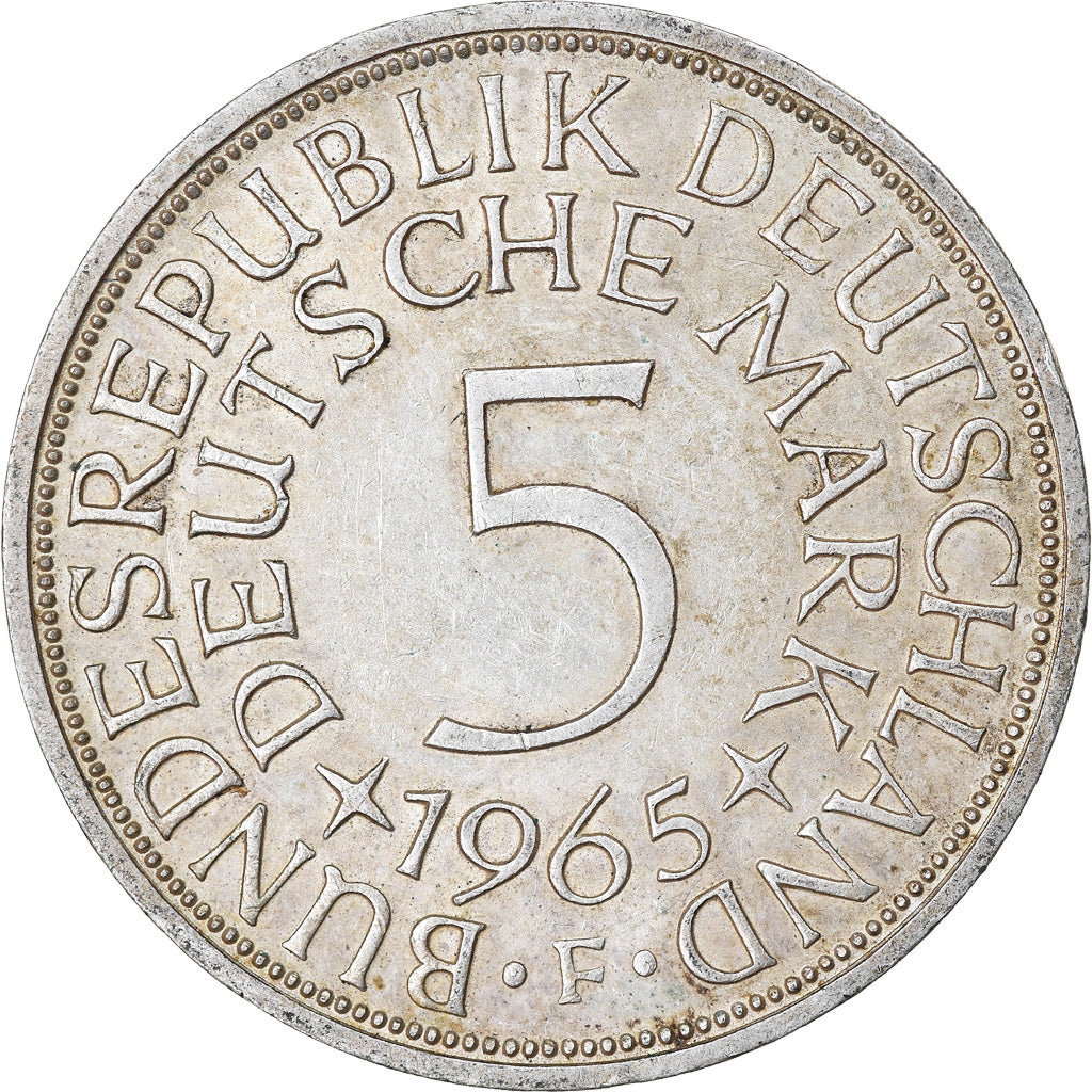 Münze, Bundesrepublik Deutschland, 5 Mark, 1965, Stuttgart, SS, Silber