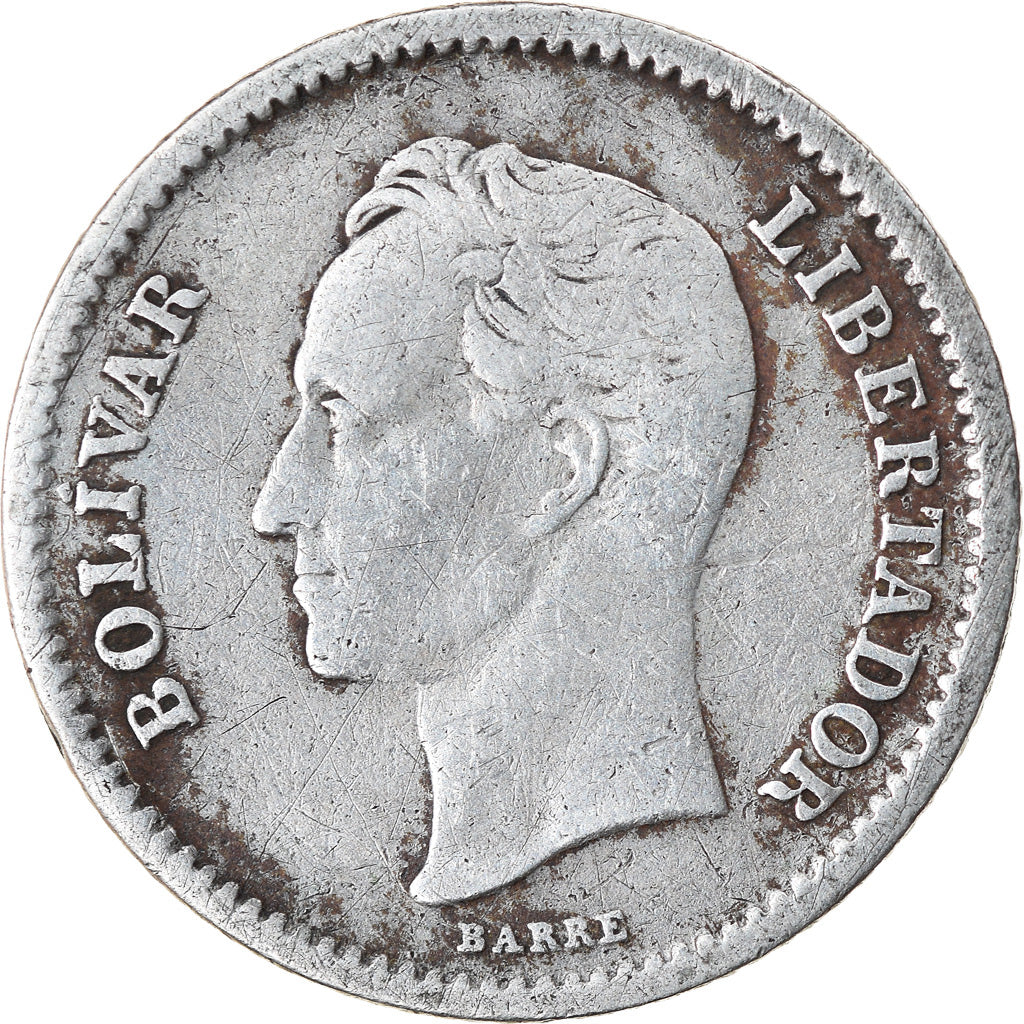 Coin, Venezuela, 25 Centimos, 1945, VF(30-35), Silver, KM:20