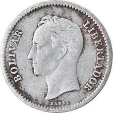Coin, Venezuela, 25 Centimos, 1945, VF(30-35), Silver, KM:20
