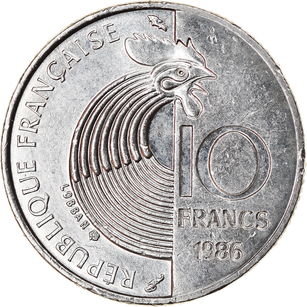 Coin, France, Schumann, 10 Francs, 1986, Paris, EF(40-45), Nickel, KM:958