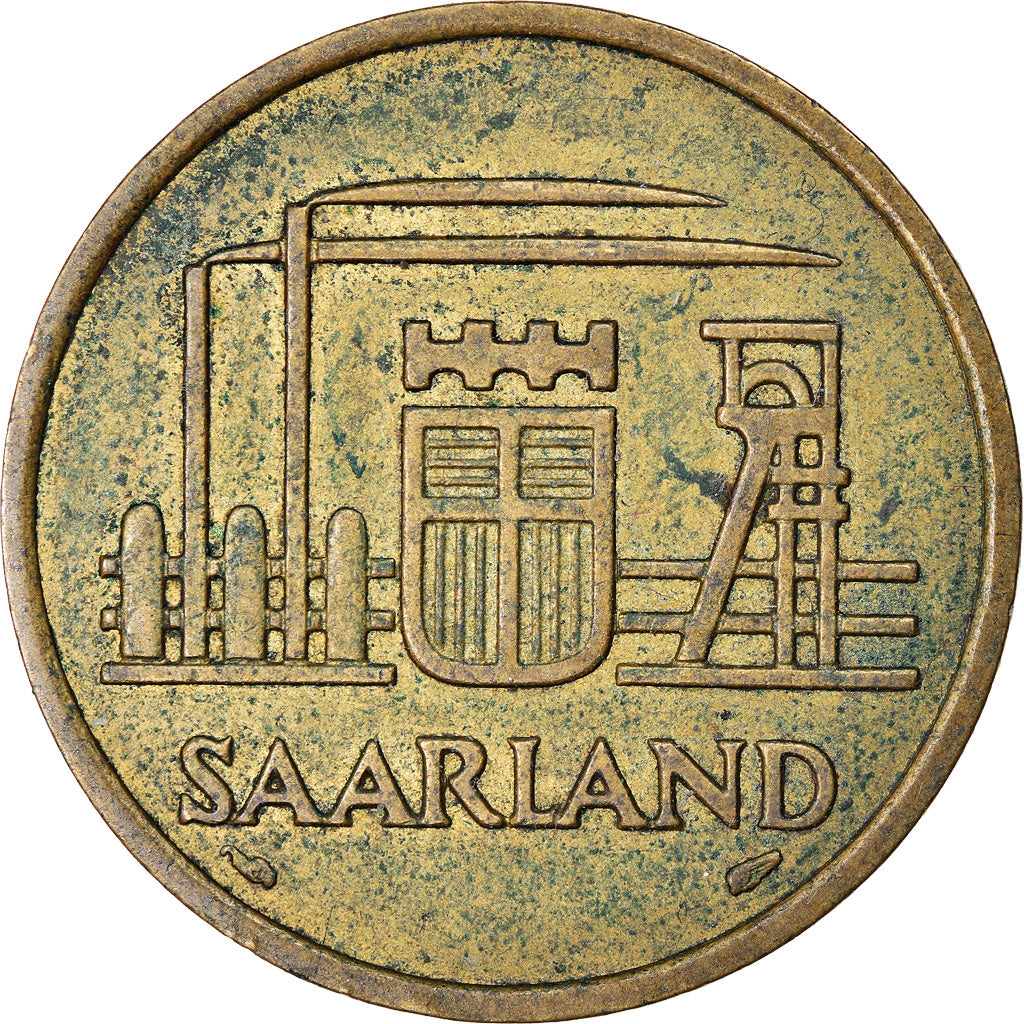 Monnaie, SAARLAND, 50 Franken, 1954, Paris, TB+, Aluminum-Bronze, KM:3