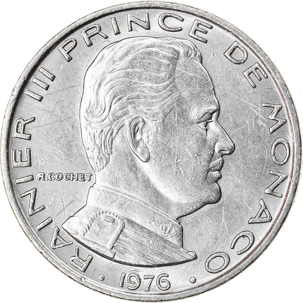 Monnaie, Monaco, Rainier III, Franc, 1976, TTB, Nickel, Gadoury:150, KM:140