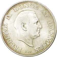 DENMARK, 2 Kroner, 1958, Copenhagen, KM #845, AU(55-58), Silver, 31, 15.00