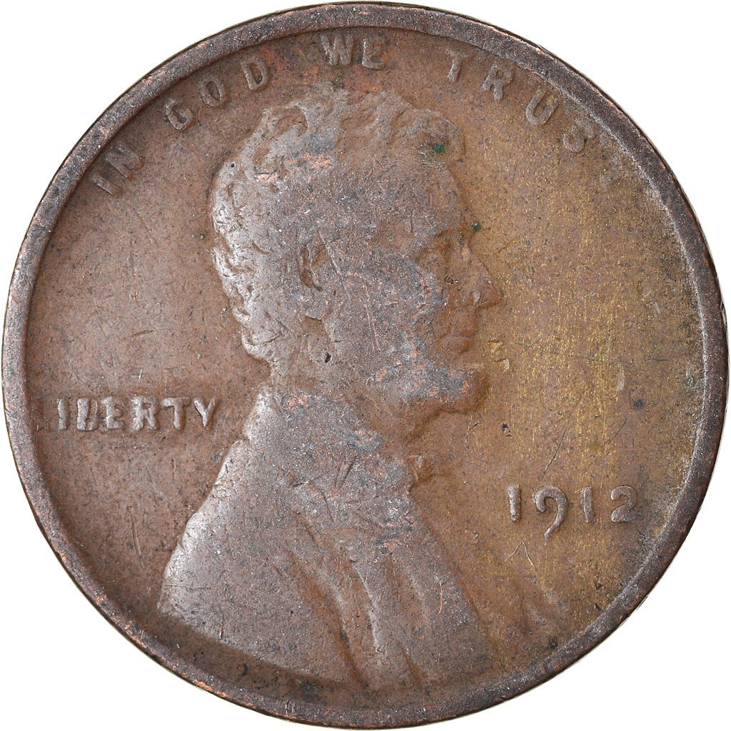 Coin, United States, Lincoln Cent, Cent, 1912, U.S. Mint, Philadelphia