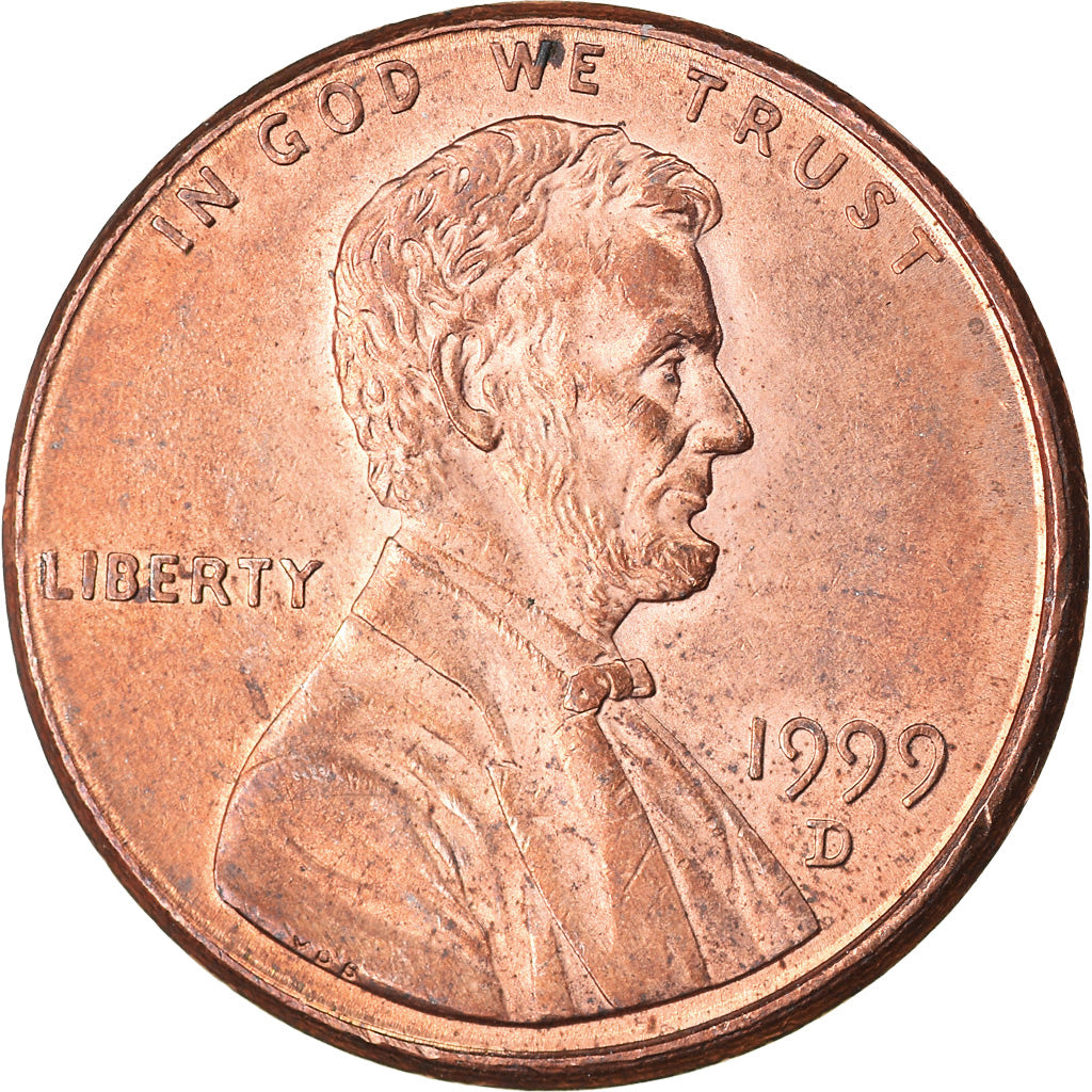 Moneta, Stati Uniti, Lincoln Cent, Cent, 1999, U.S. Mint, Denver, BB, Zinco