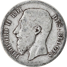 Coin, Belgium, Leopold II, 50 Centimes, 1886, VF(30-35), Silver, KM:26