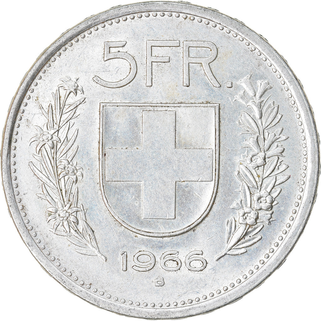 Moneda, Suiza, 5 Francs, 1966, Bern, MBC, Plata, KM:40