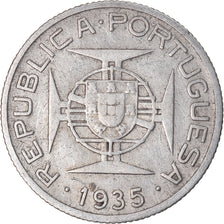 Coin, Mozambique, 2-1/2 Escudos, 1935, EF(40-45), Silver, KM:61