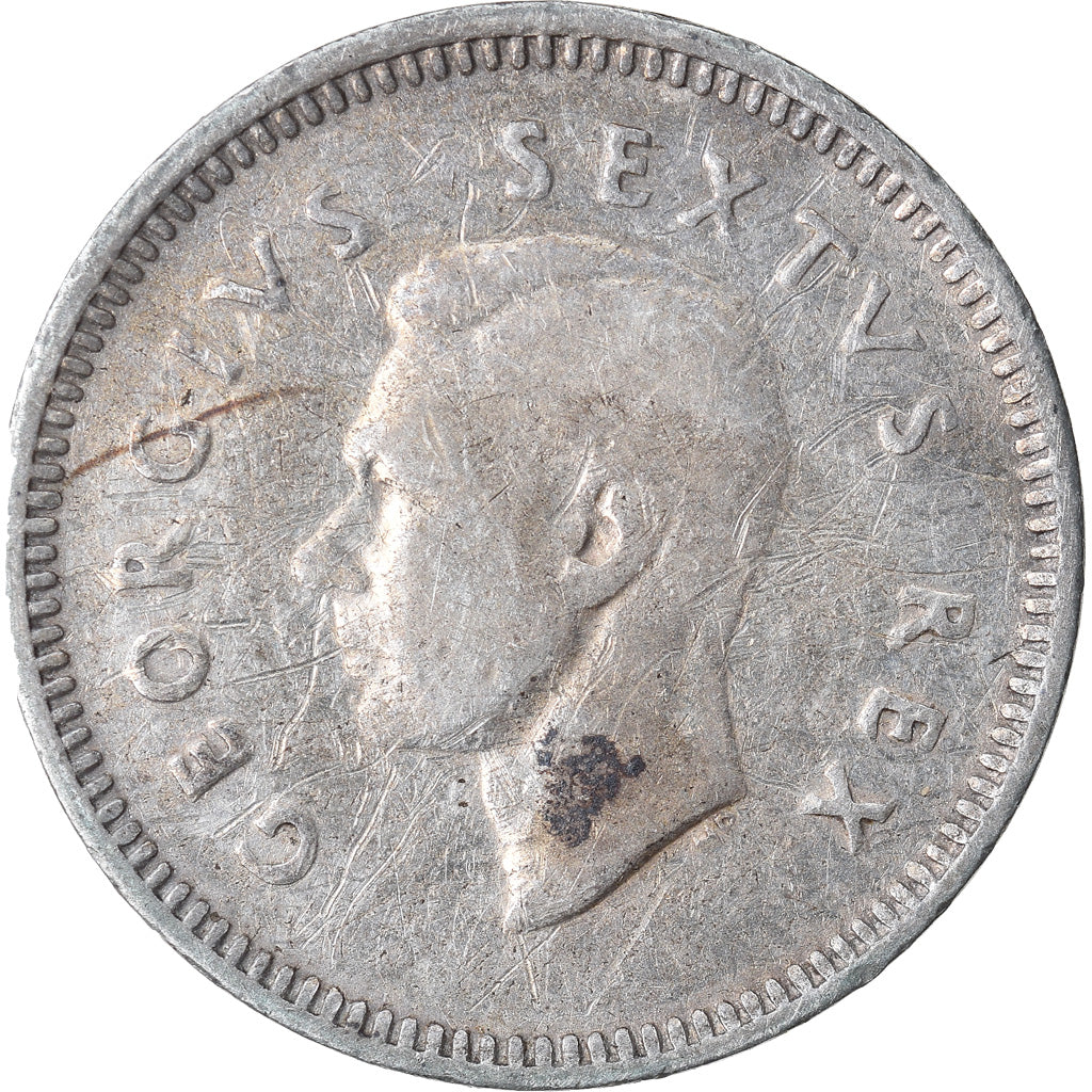 Coin, South Africa, George VI, 3 Pence, 1952, VF(30-35), Silver, KM:35.2