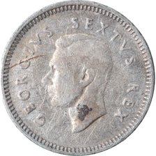 Coin, South Africa, George VI, 3 Pence, 1952, VF(30-35), Silver, KM:35.2