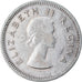 Coin, South Africa, Elizabeth II, 3 Pence, 1956, EF(40-45), Silver, KM:47