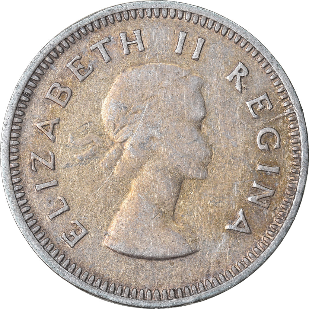 Coin, South Africa, Elizabeth II, 3 Pence, 1958, EF(40-45), Silver, KM:47