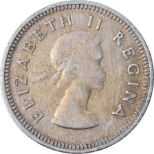 Coin, South Africa, Elizabeth II, 3 Pence, 1958, EF(40-45), Silver, KM:47