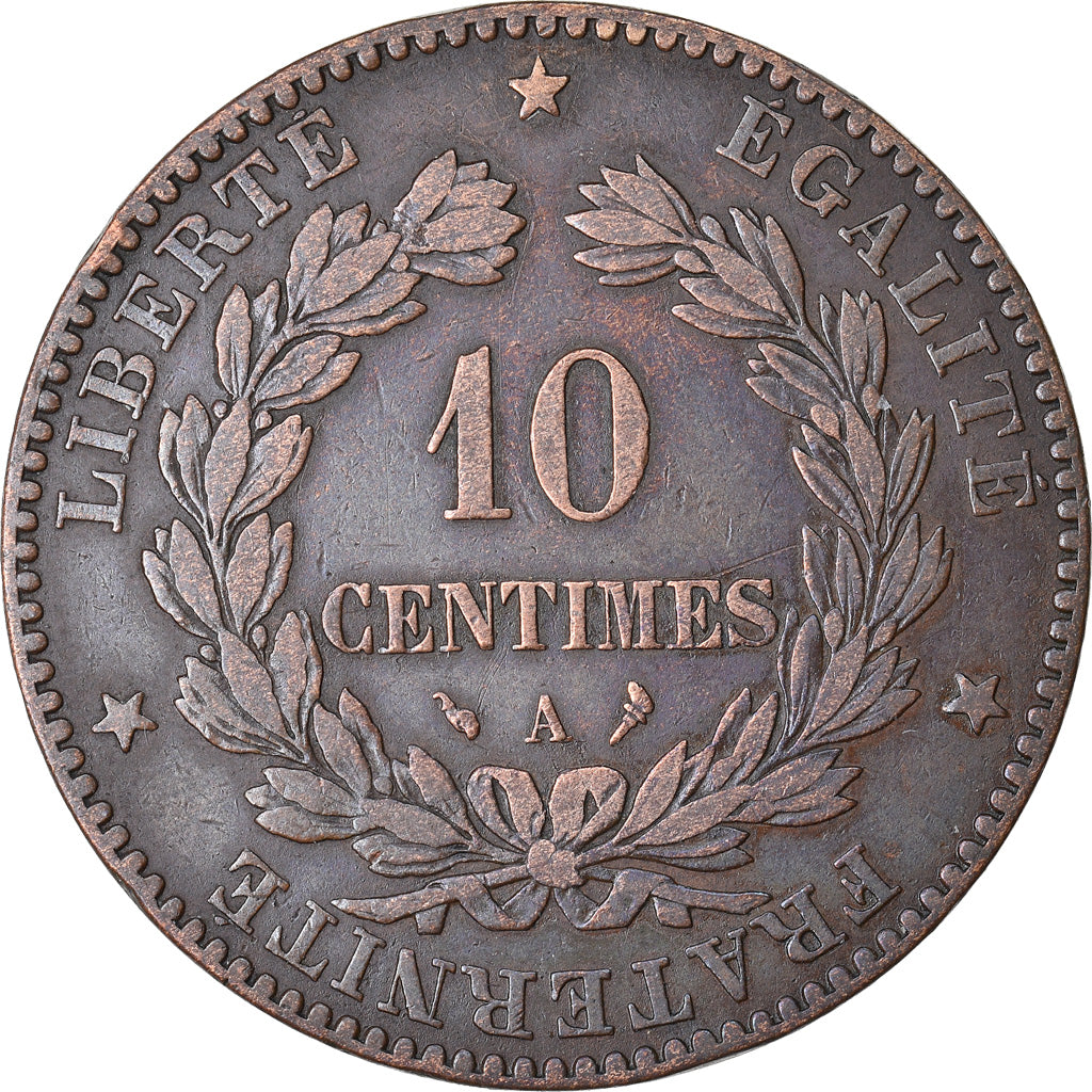 Monnaie, France, Cérès, 10 Centimes, 1897, Paris, TTB, Bronze, Gadoury:265a