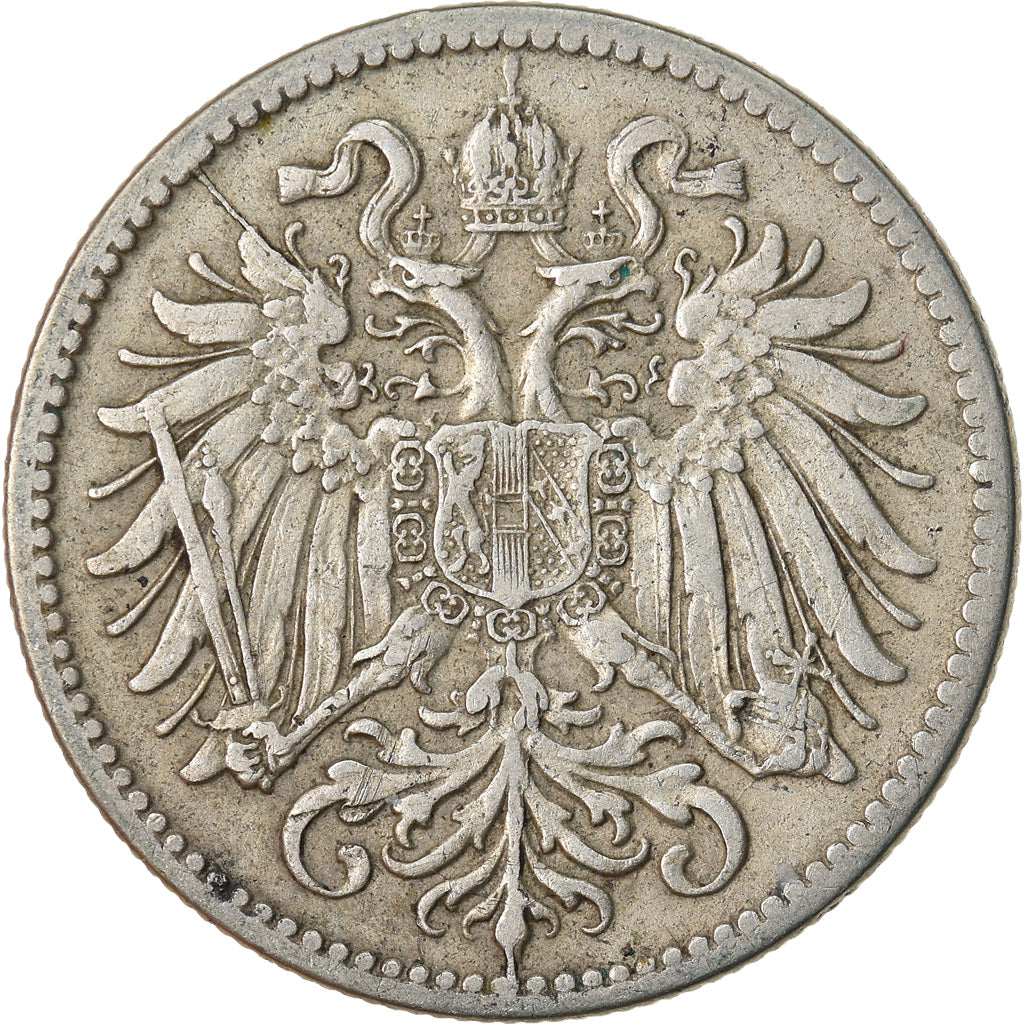 Moneda, Austria, Franz Joseph I, 10 Heller, 1916, MBC, Cobre - níquel - cinc