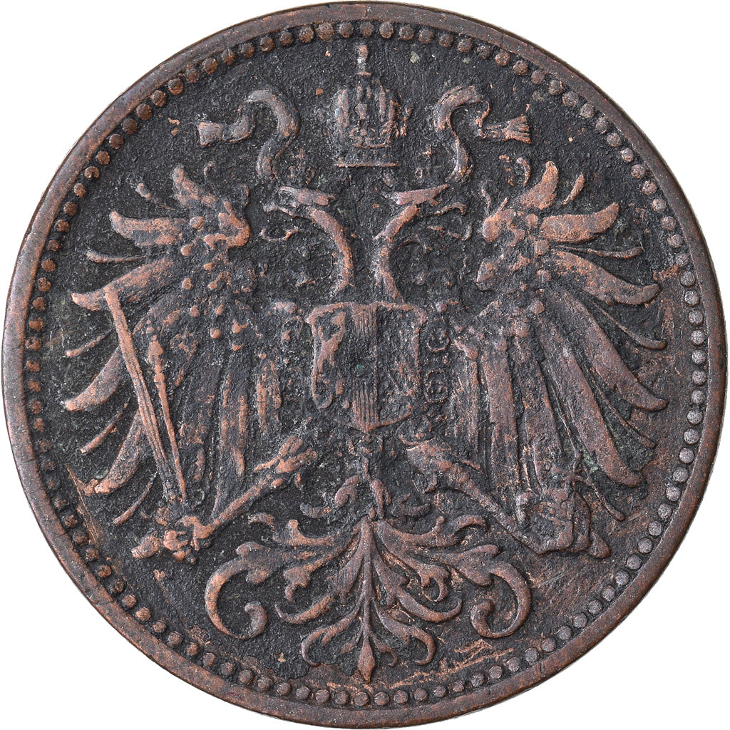 Coin, Austria, Franz Joseph I, 2 Heller, 1896, VF(30-35), Bronze, KM:2801