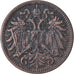 Coin, Austria, Franz Joseph I, 2 Heller, 1896, VF(30-35), Bronze, KM:2801
