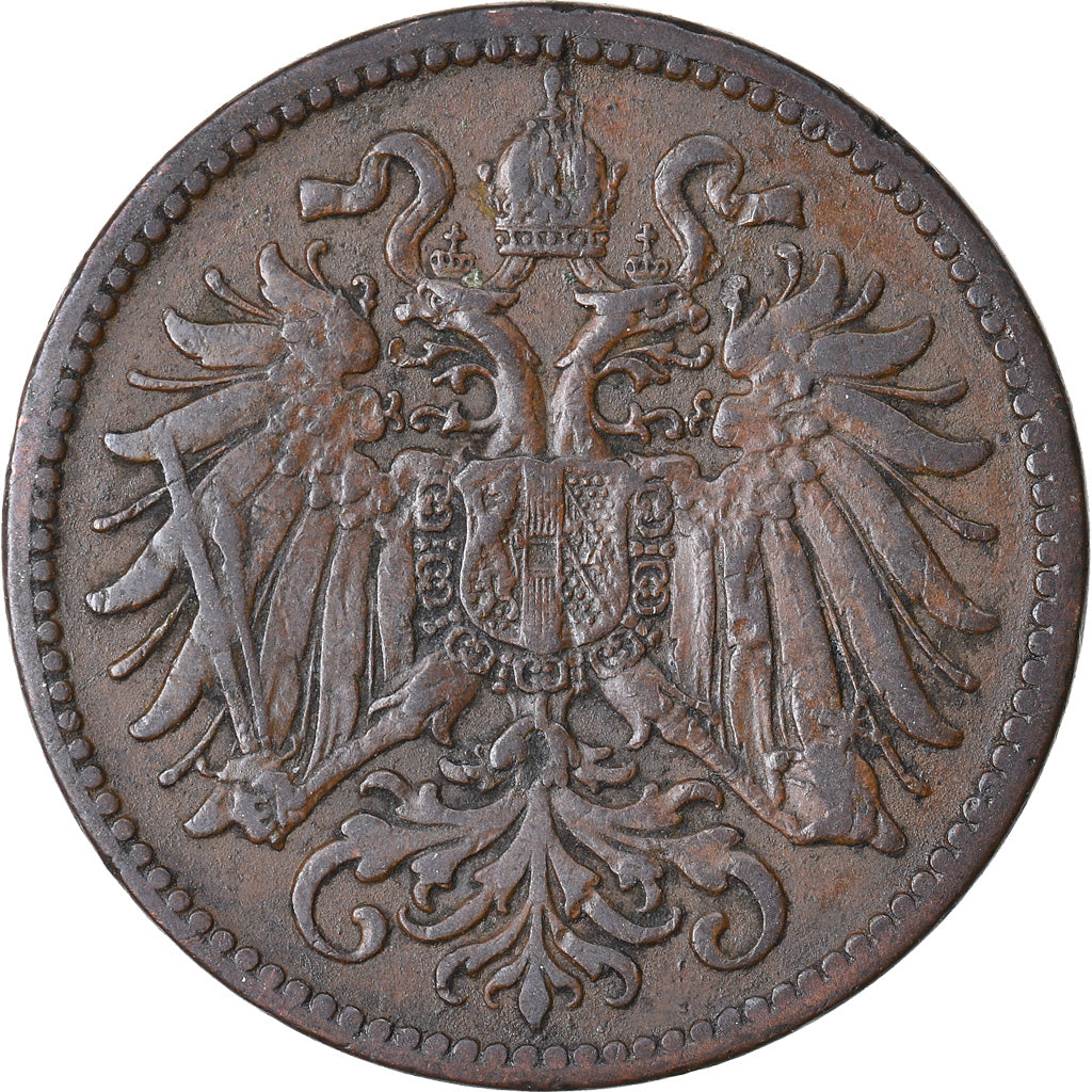 Coin, Austria, Franz Joseph I, 2 Heller, 1908, EF(40-45), Bronze, KM:2801
