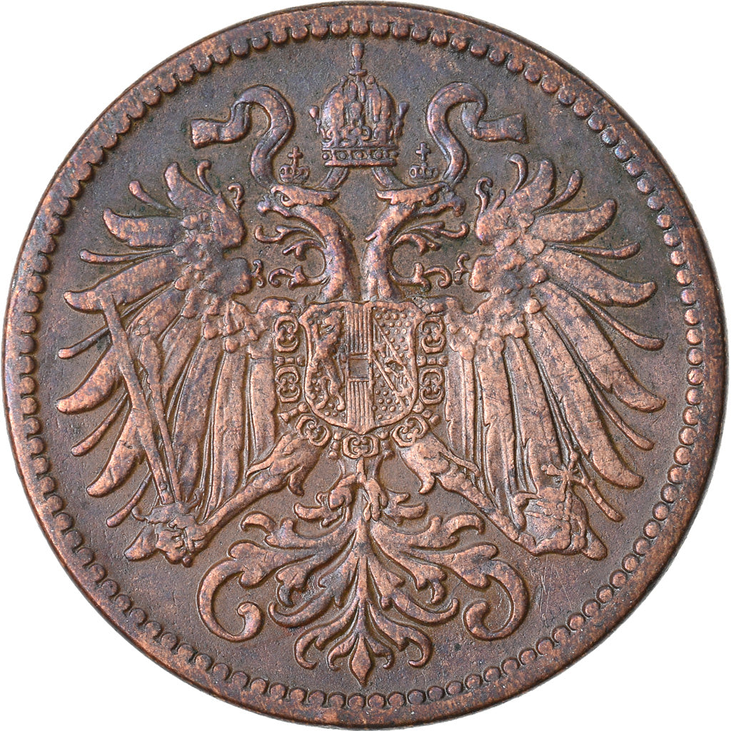 Coin, Austria, Franz Joseph I, 2 Heller, 1914, EF(40-45), Bronze, KM:2801
