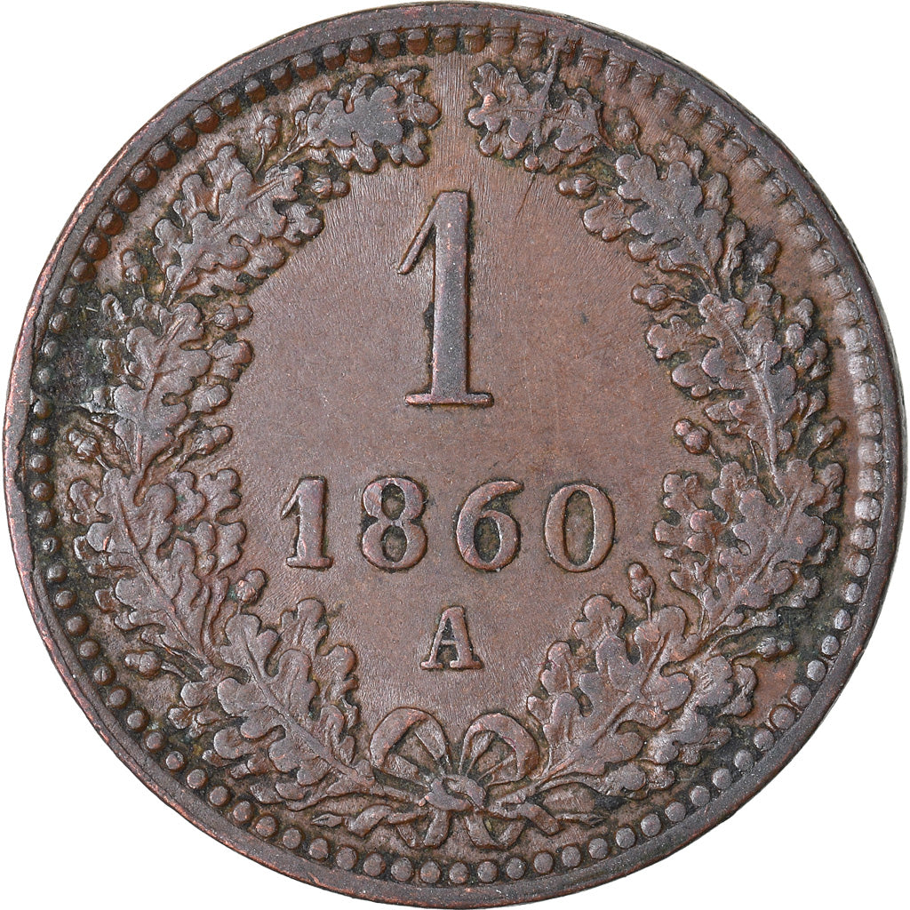 Münze, Österreich, Franz Joseph I, Kreuzer, 1860, SS, Kupfer, KM:2186