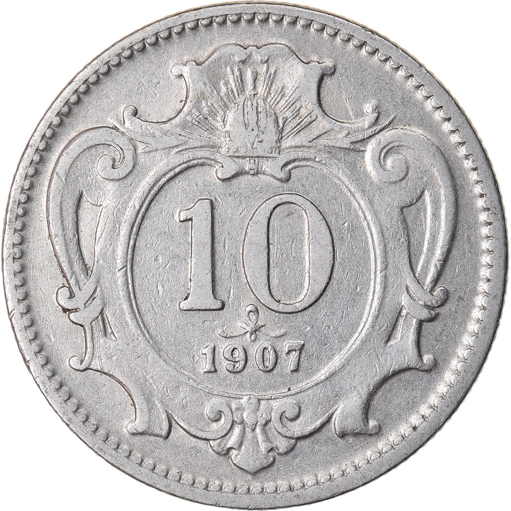 Monnaie, Autriche, Franz Joseph I, 10 Heller, 1907, TTB, Nickel, KM:2802