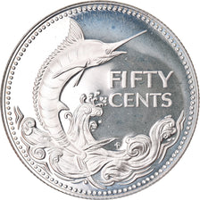 Coin, Bahamas, Elizabeth II, 50 Cents, 1974, Franklin Mint, U.S.A., MS(65-70)
