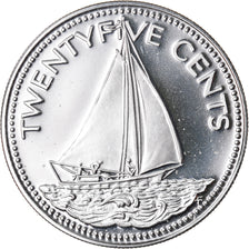 Monnaie, Bahamas, Elizabeth II, 25 Cents, 1974, Franklin Mint, U.S.A., FDC