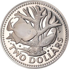 Münze, Barbados, 2 Dollars, 1973, Franklin Mint, STGL, Copper-nickel, KM:15