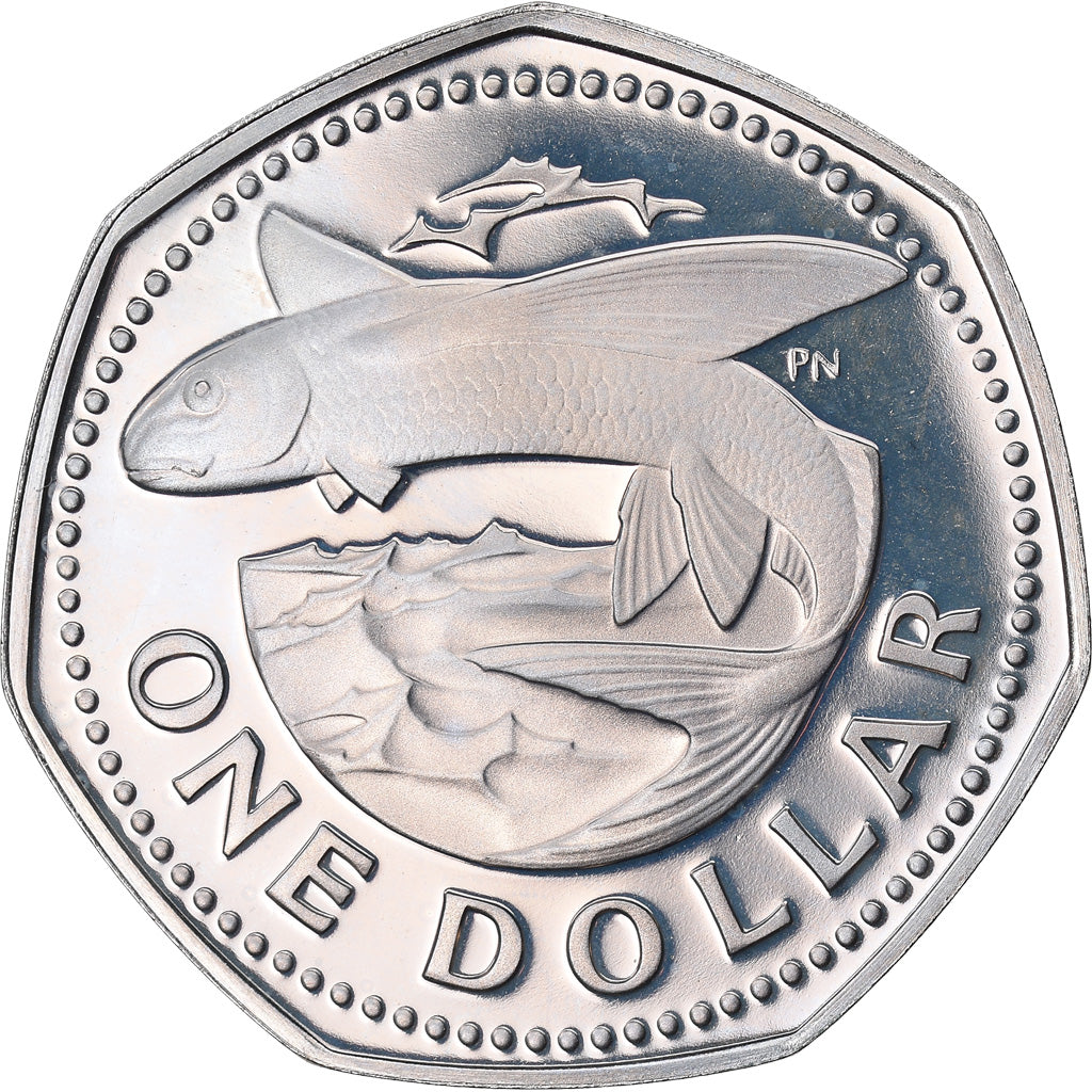Coin, Barbados, Dollar, 1973, Franklin Mint, MS(65-70), Copper-nickel, KM:14.1