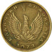 GREECE, Drachma, 1973, KM #107, EF(40-45), Nickel-Brass, 21, 3.93
