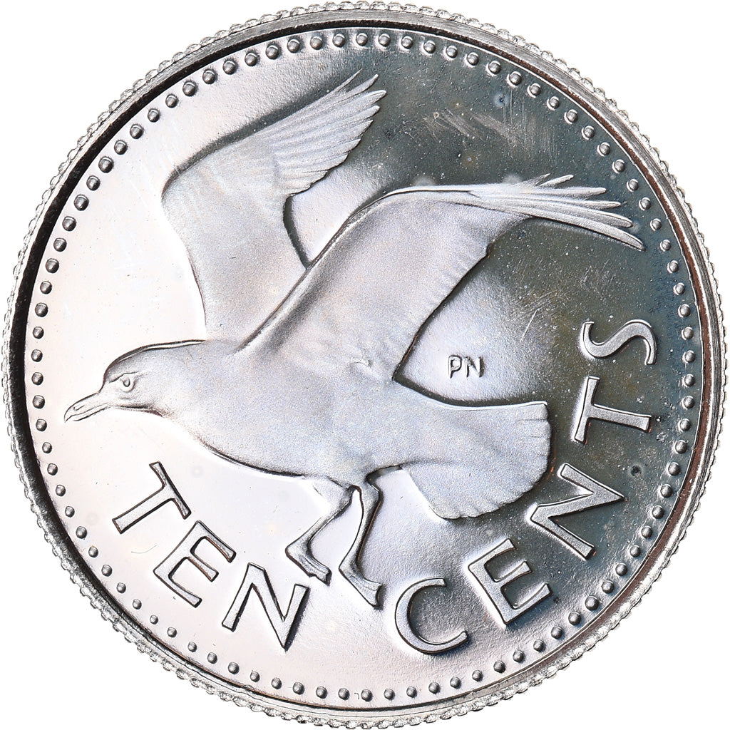 Moneta, Barbados, 10 Cents, 1973, Franklin Mint, FDC, Rame-nichel, KM:12