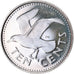 Moneta, Barbados, 10 Cents, 1973, Franklin Mint, FDC, Rame-nichel, KM:12