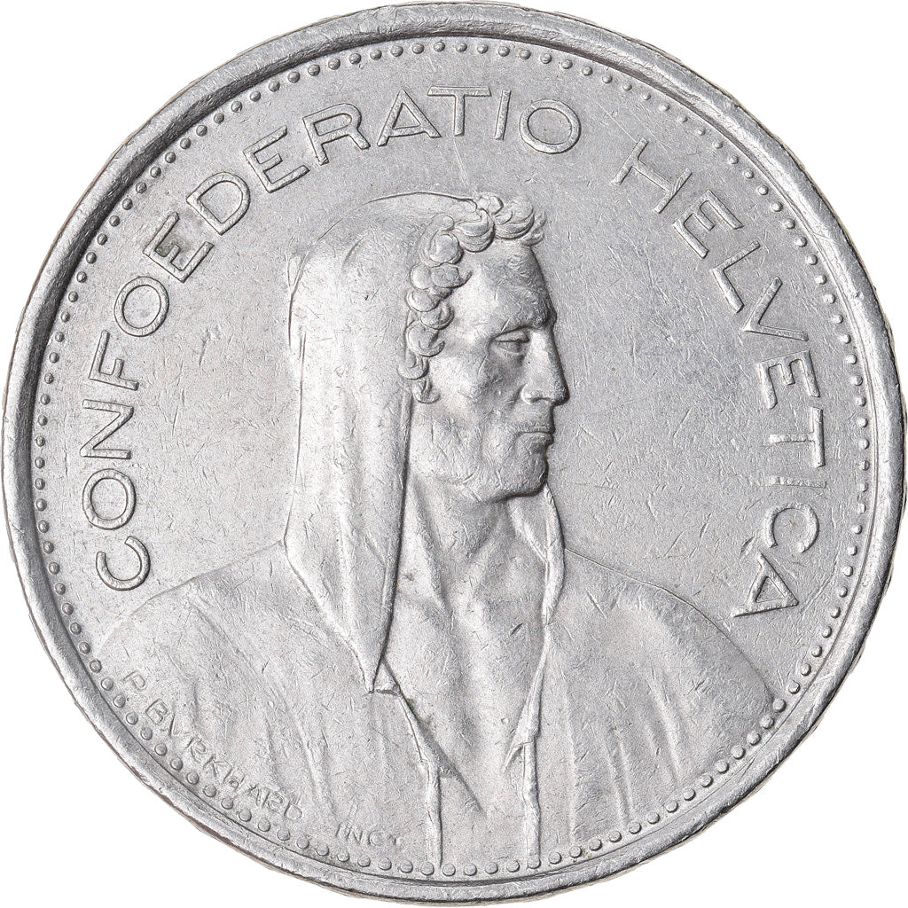 Coin, Switzerland, 5 Francs, 1974, Bern, EF(40-45), Copper-nickel, KM:40a.1