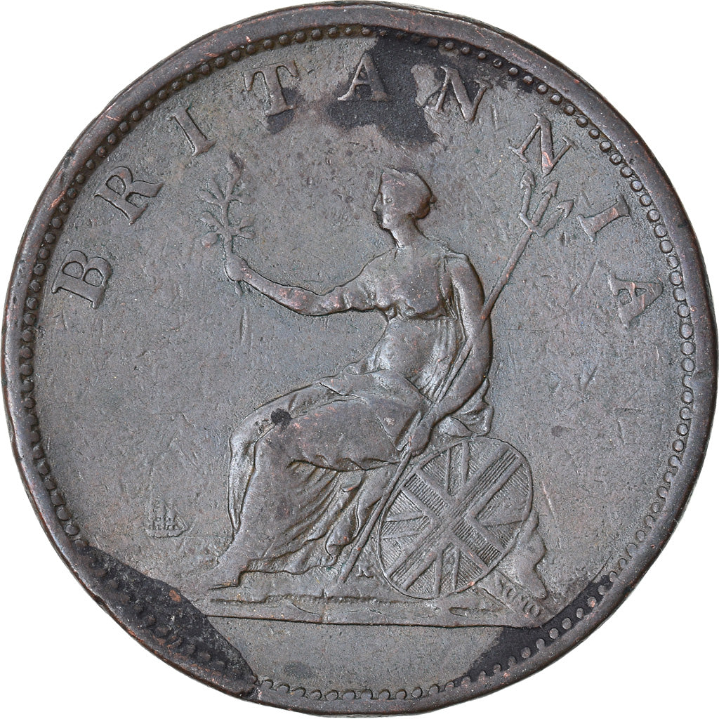 Coin, Great Britain, George III, 1/2 Penny, 1806, EF(40-45), Copper, KM:662