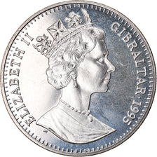 Coin, Gibraltar, Elizabeth II, Crown, 1995, MS(65-70), Silver, KM:302a
