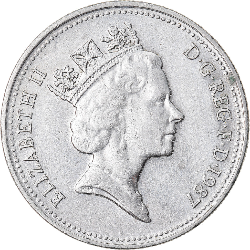 Münze, Großbritannien, Elizabeth II, 5 Pence, 1987, SS, Copper-nickel, KM:937