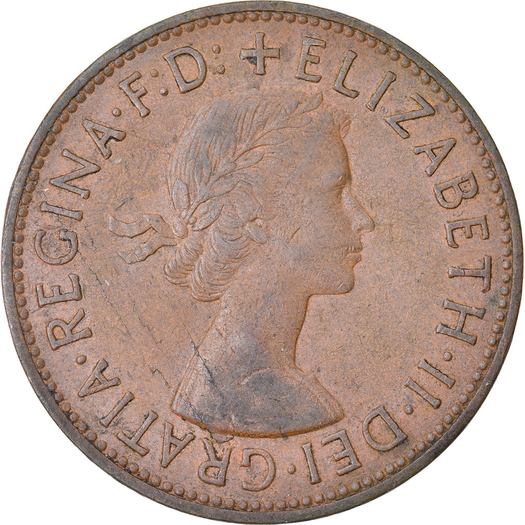 Monnaie, Grande-Bretagne, Elizabeth II, Penny, 1961, TTB, Bronze, KM:897